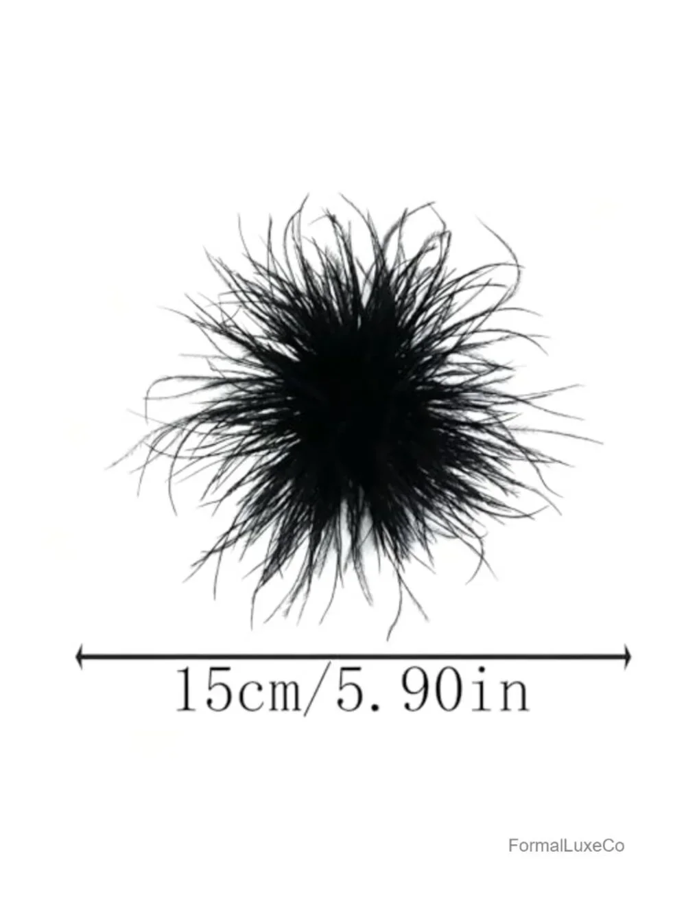 Large Fluffy Ostrich Feather Brooch Pin Floral Corsage for Women Wedding Party